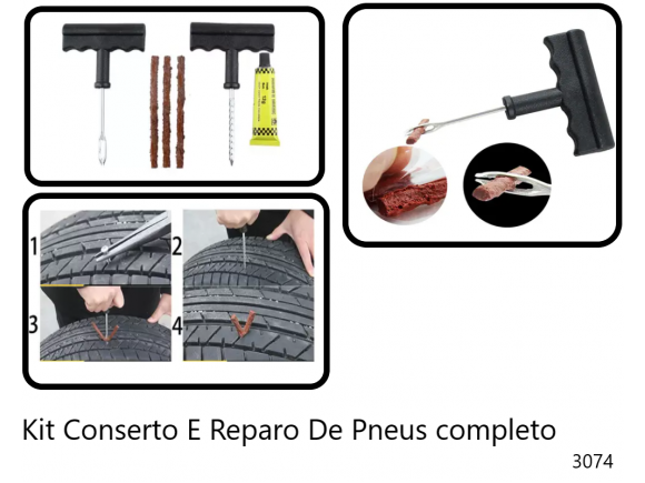 KIT REPARO PARA P/ PNEUS DE CARRO TYC-600