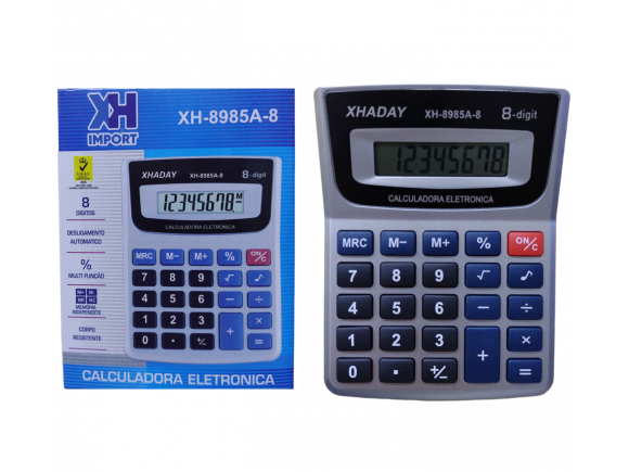 CALCULADORA ELETRONICA 8 DIGITOS XH-8985A-8