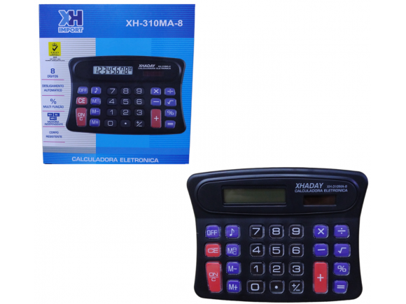 CALCULADORA ELETRONICA 8 DIGITOS XH-310MA-8