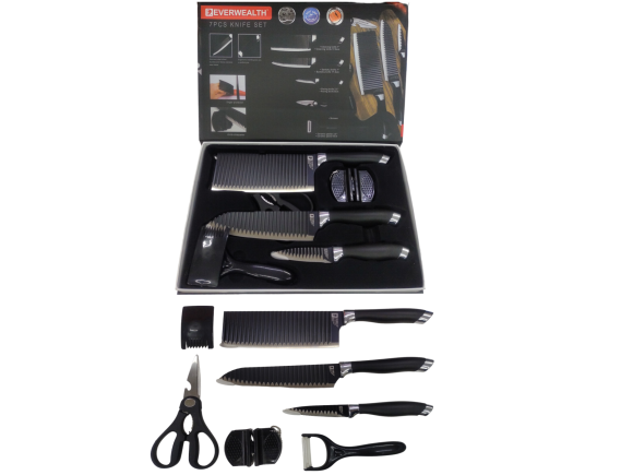 KIT FACA DE COZINHA  DECORADA COM 7 PCS ER-0558