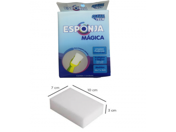 ESPONJA MAGICA10 X 7 X 3 CM CLEAN TECH CT0027