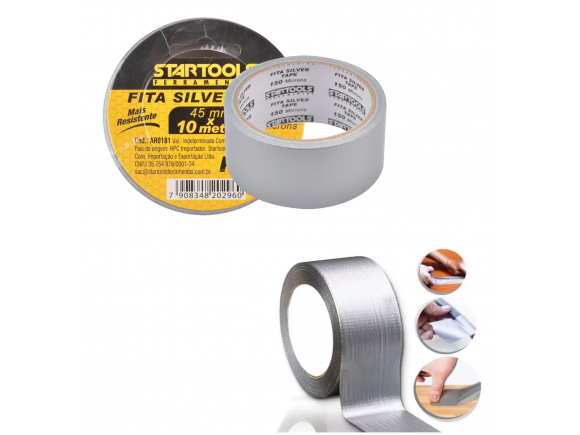 FITA SILVER TAPE 10 METROS X 45MM STARTOOLS AR0181