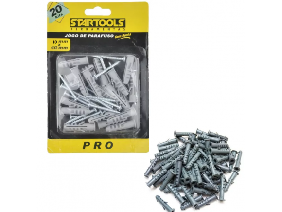 KIT DE PARAFUSO COM BUCHA 10MM COM 20 KITS STARTOOLS AR0276