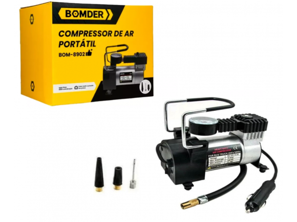 COMPRESSOR DE AR PORTATIL 12V 150 PSI BOM-8902