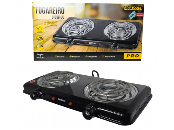 FOGAREIRO ELETRICO 2 BOCA 2000W 220V STARTOOLS AR0539