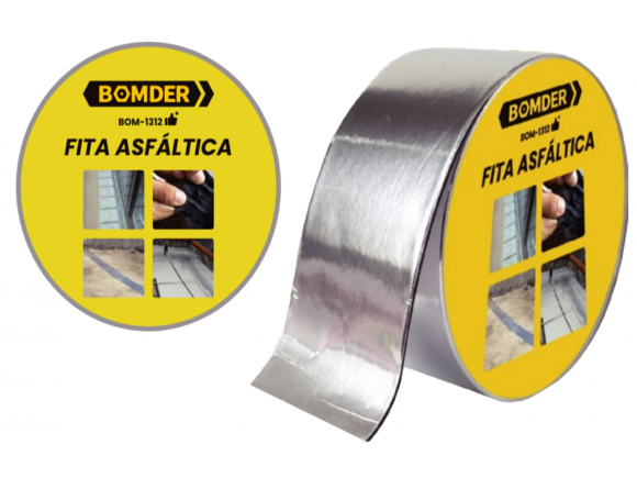 FITA ASFALTICA 1,2MM X 5CM X 5 METROS BOM-1312