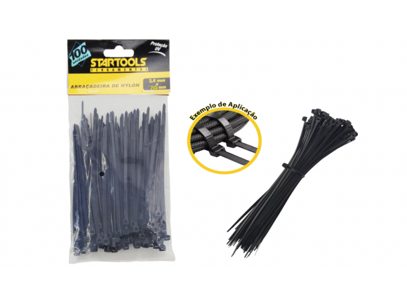 ABRAÇADEIRA DE NYLON ENFORCA GATO 3,6 X 250 MM COM 100 PCS AR0146