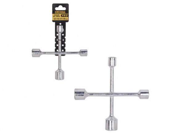 CHAVE DE RODA CRUZETA 12 X 14 X 17 X 19 MM STARTOOLS AR0606