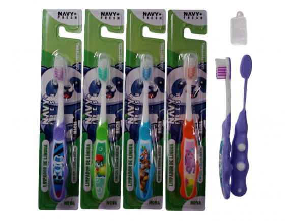 ESCOVA DENTAL MACIA INFANTL C/12 NAVY+FRESH N+4014