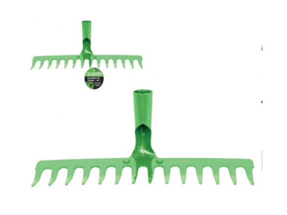 RASTELO ANCINHO DE FERRO 14 DENTES VERDE SEM CABO STARTOOLS AR0461