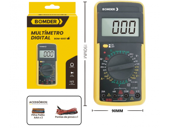 MULTIMETRO DIGITAL BOM-6007