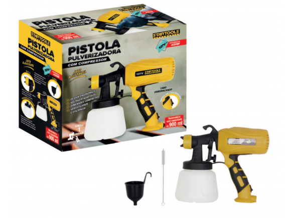 PISTOLA PULVERIZADORA COM COMPRESSOR 420W 110V  STARTOOLS AR0864