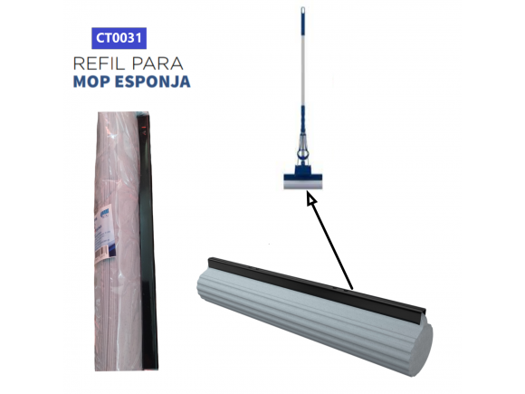 REFIL MOP ESPONJA CLEAN TECH CT0031