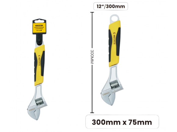 CHAVE INGLESA AJUSTAVEL CABO EMBORRACHADO 12