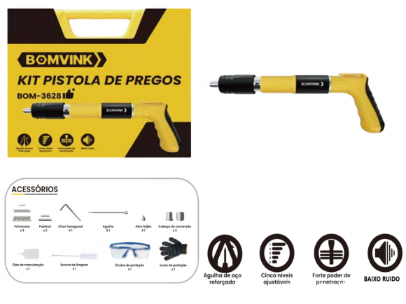 KIT PISTOLA DE PREGOS BOM-3628