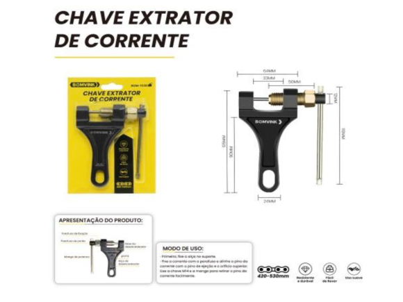 CHAVE EXTRATOR DE CORRENTE BOM-1538