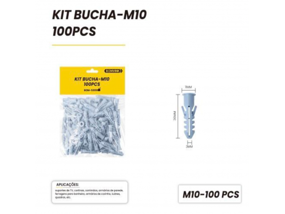 KIT DE BUCHA 10MM COM 100 PCS BOM-5309